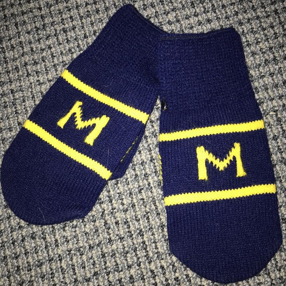 Michigan Wolverines Youth Mittens New
